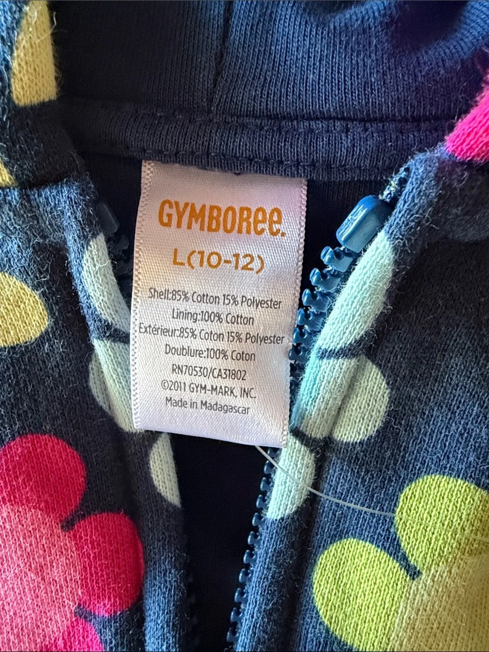 NWT Gymboree Full Zip Up Floral Hoodie Jacket